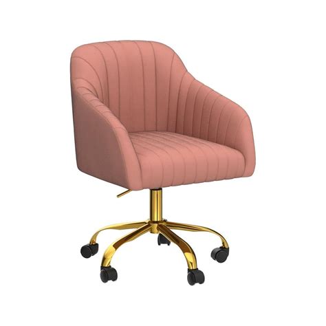Luxurious Velvet Office Designer Chair Blush Pink – Nestroots