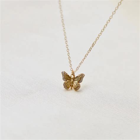Gold Butterfly Necklace – MillieMayfield