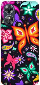 Rockyard Back Cover for OPPO A17, CPH2477, BUTTERFLY, COLORFUL ...
