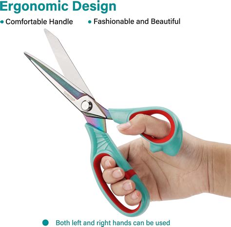 Buy Scissors, QMVESS 9.5 Inch Premium Fabric Scissors Heavy Duty Multi ...
