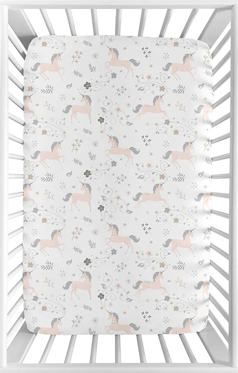 Sweet Jojo Designs Sweet JoJo Designs Pink, Grey and Gold Baby Fitted ...