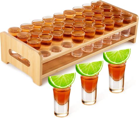 Amazon.com | Tessco Set of 36 Shot Glasses Holder with Shot Glass ...