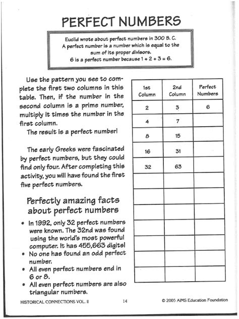 Image result for Perfect Number Math