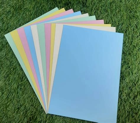 Multicolour A4 Pastel Sheets 160GSM (5 Colors) - Pack Of 10