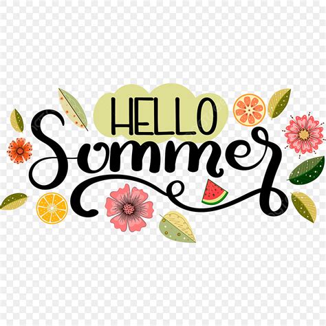 Hello Summer Clipart Transparent PNG Hd, Hello Summer Text Hand ...