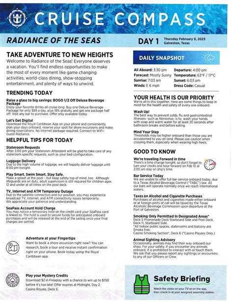 Radiance of the Seas 9-night Western Caribbean Cruise Compass ...