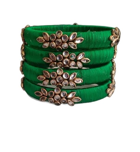 Buy silk thread bangles set pack of 4pc at Amazon.in
