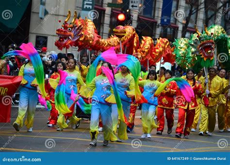 Chinese Dragon - Thanksgiving Parade Chicago Editorial Stock Image ...