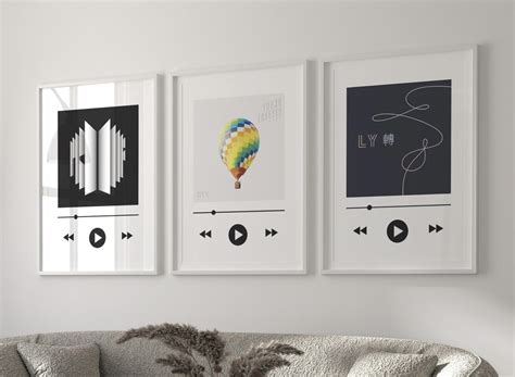Buy Bts Album Cover BTS Set of 3 Aesthetic Bts Room Decor A3 for Room Decor | 300 gsm (13 × 19 ...