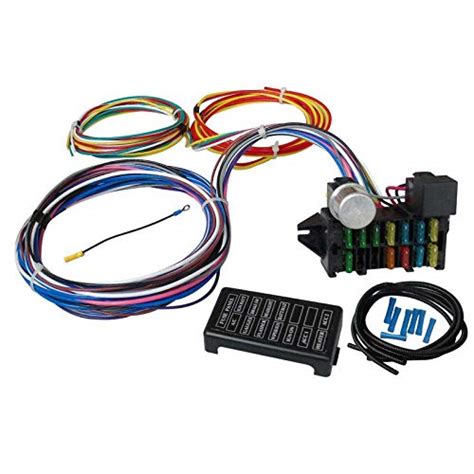 Buy Wiring Harness Kit 12 Circuit Long Wires Standard Color Wiring ...