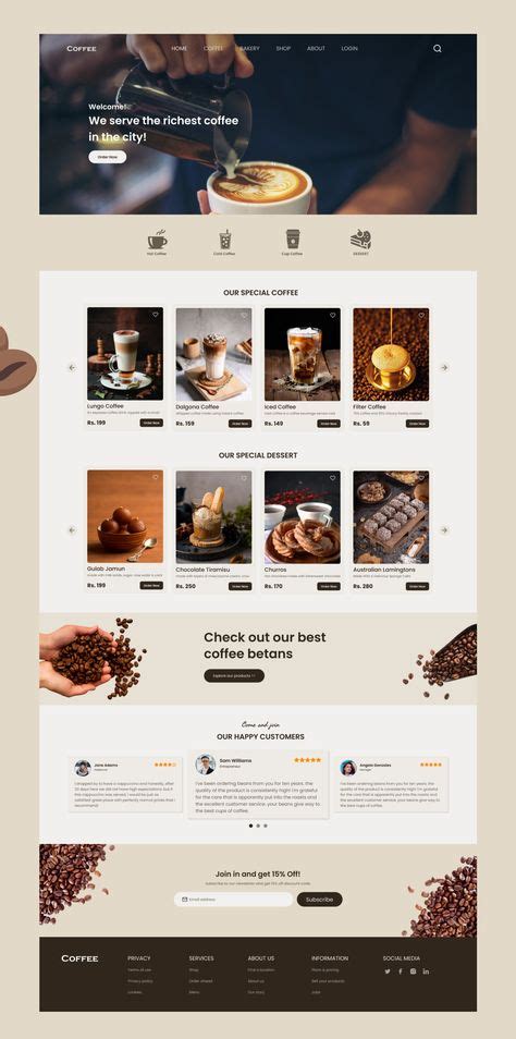 Image result for Cafe Website Design