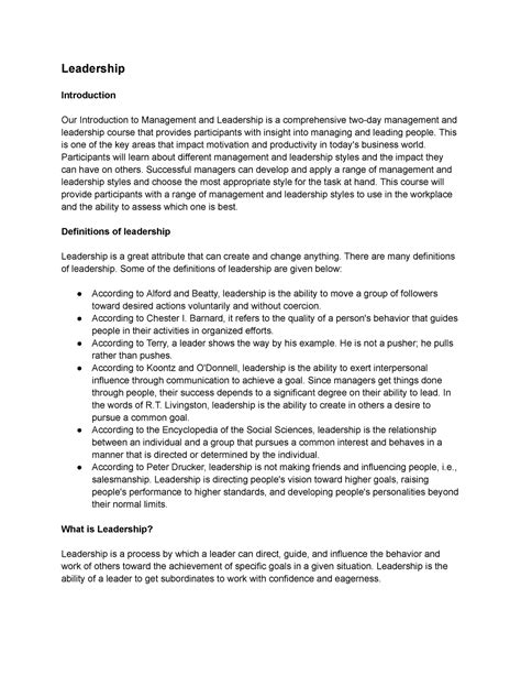 Leadership - This is one of the key areas that impact motivation and ...