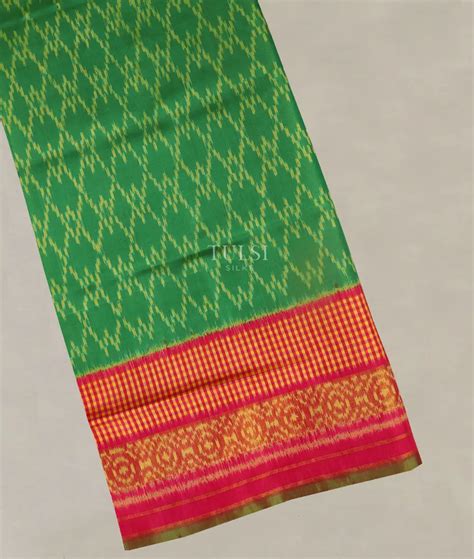 Buy Green Patola Silk Saree T511137