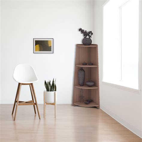 ESTRE Aster Corner Stand in Walnut Finish – Estre India