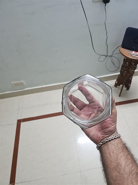 Buy 1kg Hexagonal Glass Jar with Airtight Lid | Clear Glass Storage ...