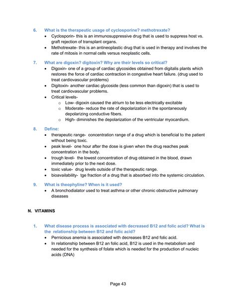 Clinical chemistry review sheet for mlt certification and ascp | PDF