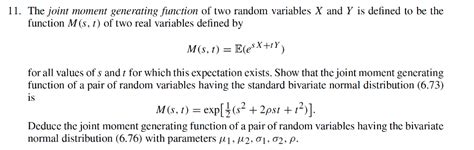 Image result for Moment Generating Function of Joint Distribution Two Variables