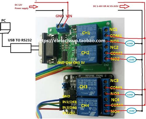 4Ch PC RS232 Relay Board UART COM Serial Ports | Ubuy India