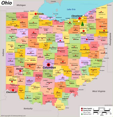 Map Of Ohio Cities And Counties