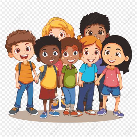 Small Group Clipart Group Of Kids Standing Together With One Another ...