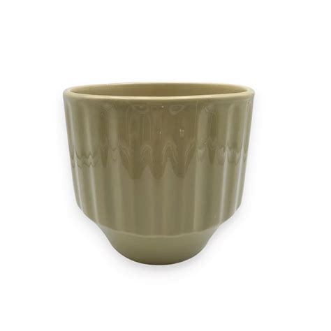 Discover Europe - Handcrafted in Italy 100% Ceramic Striped Planter