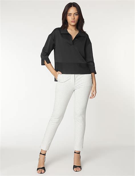 Buy Striped Slim Fit Trousers at Marks & Spencer