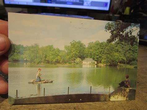 L3 Old MANSFIELD OHIO Postcard North Lake Park Public Recreation Area ...