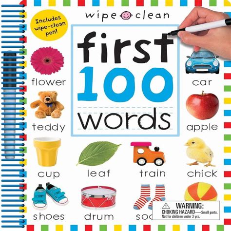 First 100 Words Wipe Clean Book — Toycra