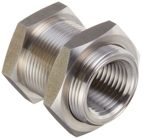 Buy Parker 1871 00 14-pk5 Adaptor, 316L Stainless Steel, NPT, Bulkhead ...