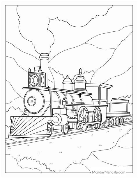54 Train Coloring Pages (Free PDF Printables)