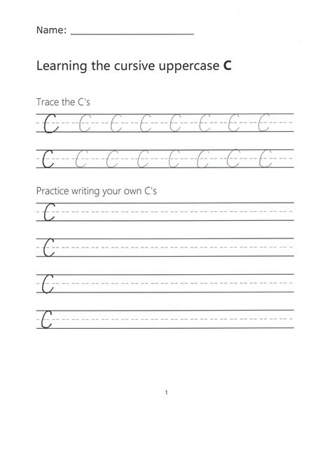 Capital C In Cursive