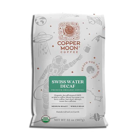 Amazon.com : Copper Moon Whole Bean Coffee, Medium Roast, Swiss Water ...