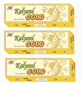 OSWAL Kalyani Gold Premium Incense Sticks Combo Pack of 3 (100 GM Each ...