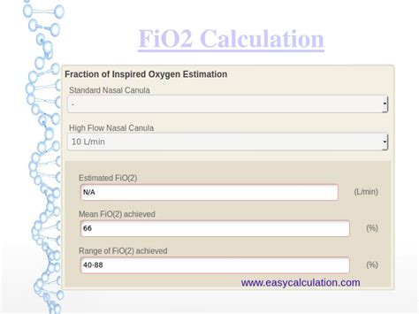 Image result for FiO2 Calculation
