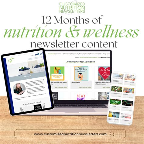Cyber Promo Annual Monthly Newsletter - Customized Nutrition Newsletters