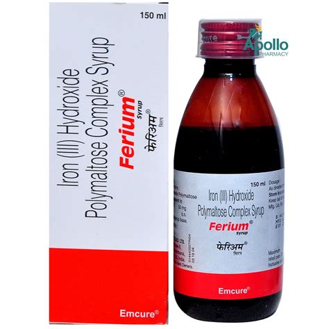 Ferium Syrup 150 ml Price, Uses, Side Effects, Composition - Apollo ...
