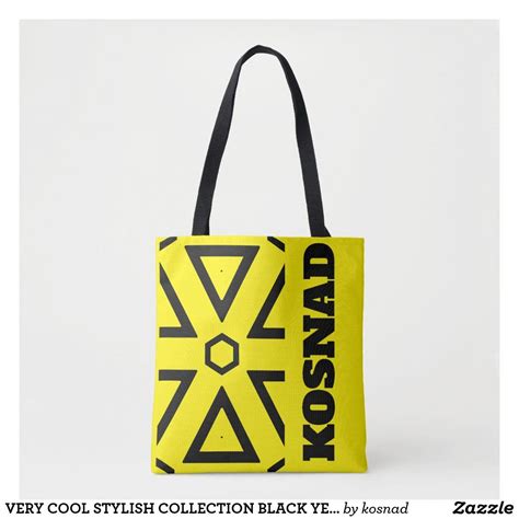 VERY COOL STYLISH COLLECTION BLACK YELLOW TOTE BAG