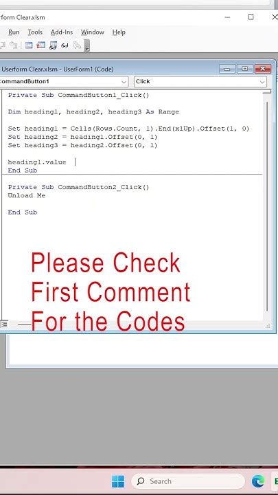 Image result for VBA Submit Button Code