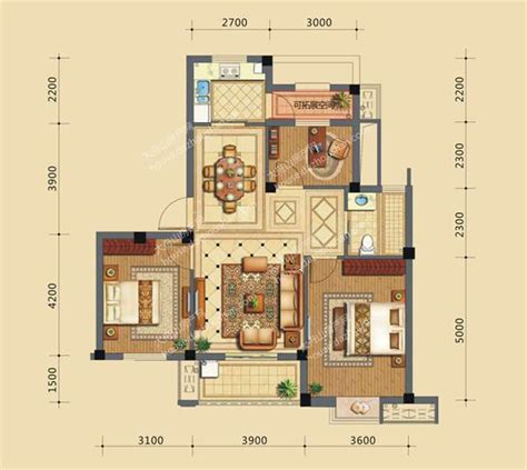 三室两厅两卫平面设计图2019-房天下家居装修网