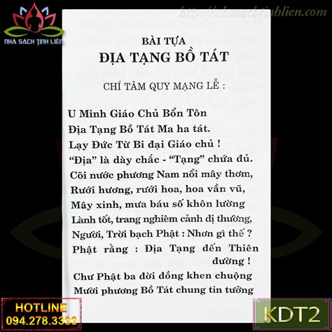 Kinh Dia Tang KINH ĐỊA TẠNG BỒ TÁT BỔN NGUYỆN Trọn Bộ