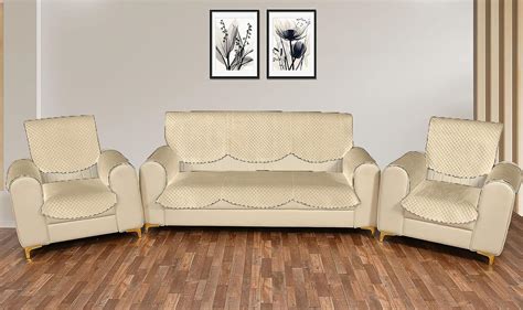 Sparrow World Premium Quilted Sofa Cover Set for 5 Seater, 3 Seater & 2 ...