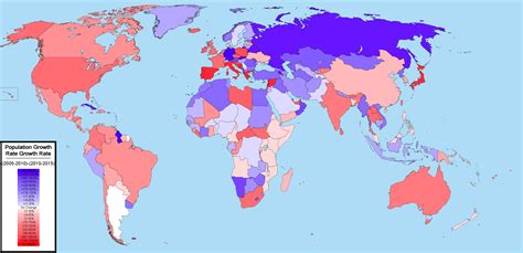 Population Growth Rate Growth Rate by Country : r/MapPorn