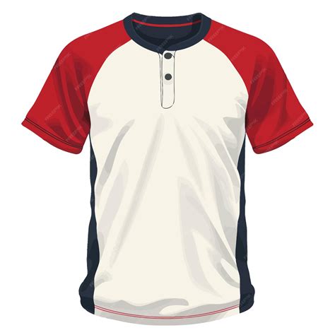 Premium Vector | A red and white shirt with a black stripe on the front