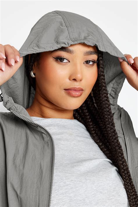 YOURS Plus Size Grey Lightweight Longline Parka Jacket | Yours Clothing