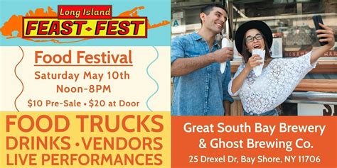 Long Island Feast Fest 2025, Great South Bay Brewery, Bay Shore, 10 May ...