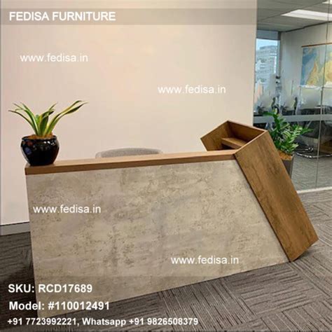 Office Reception Table 113 Person L Shaped Reception Desk Waterfall ...