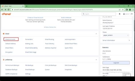 cPanel Create Email Account 的图像结果
