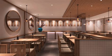 现代简约98m2餐馆装修效果图-装修设计方案-酷家乐3D云设计