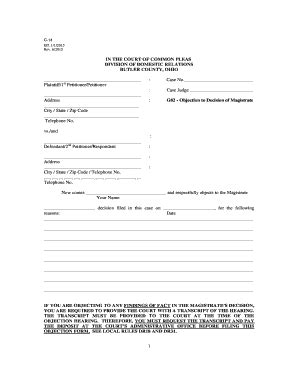 C14 -Motion For Objection To Magistrate's Decision - Butler County ...