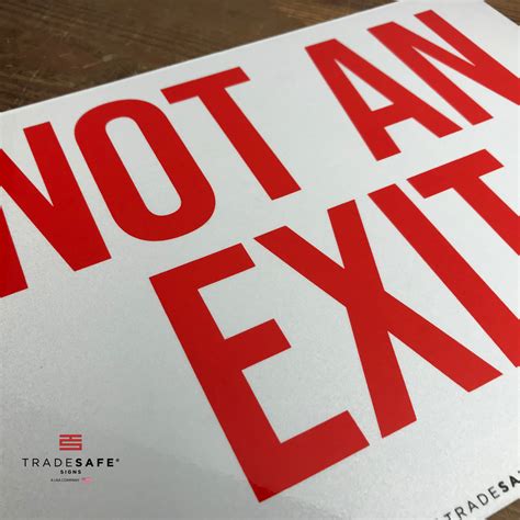 Not An Exit Sign - Aluminum Exit Sign | TRADESAFE